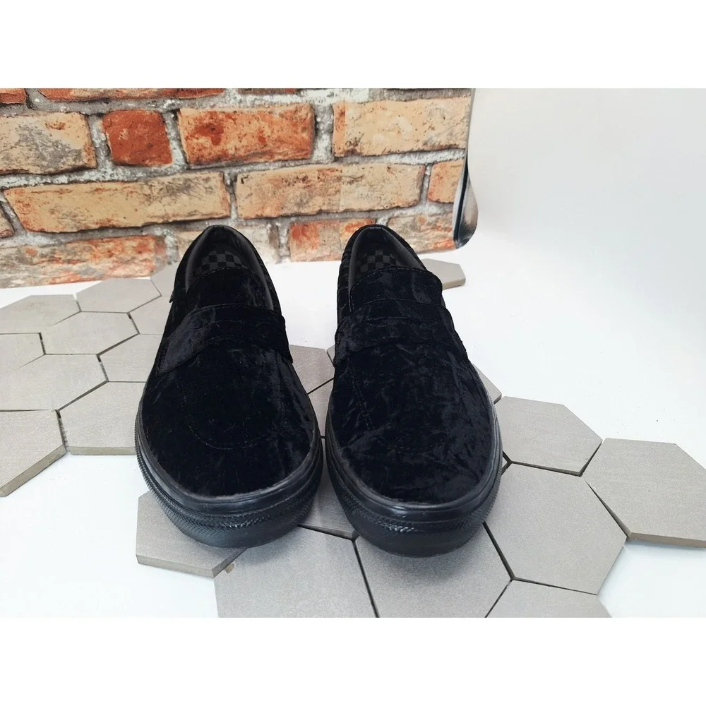 Vans Skate Style 53 Velvet Black Loafer Mens Sz 11 New Rare SlipOn Dress Sneaker